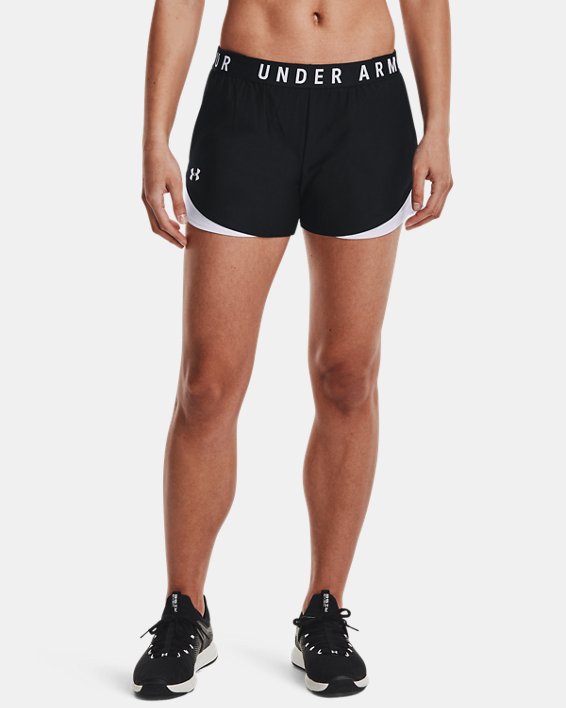 Women's UA Play Up Shorts 3.0, Black, pdpMainDesktop image number 0